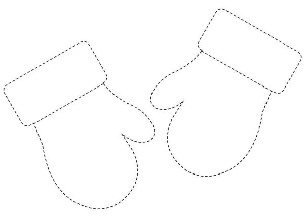 Варежки раскраска