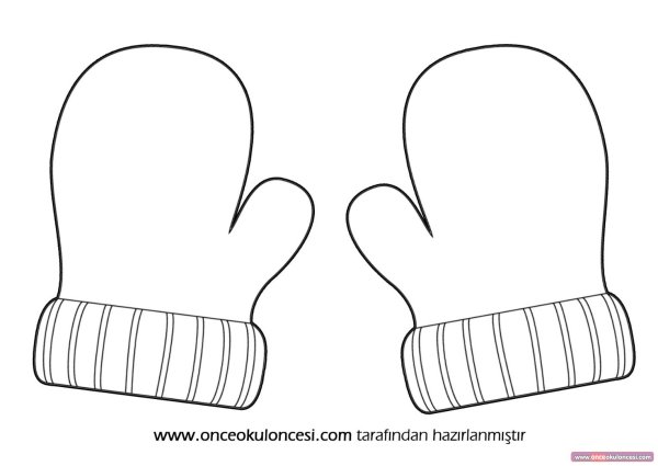 Рукавица трафарет