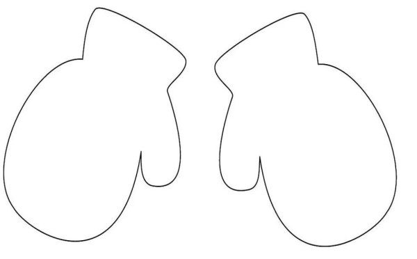 Варежки раскраска