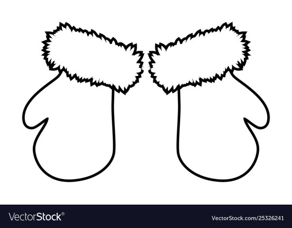 Варежки раскраска для детей