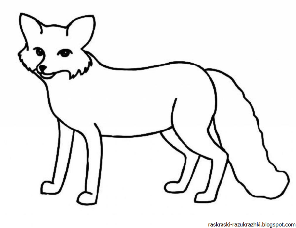 Раскраска лиса