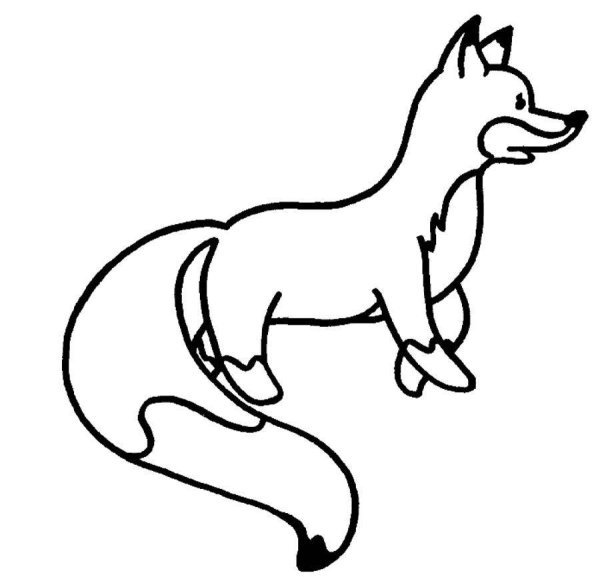 Раскраска лиса