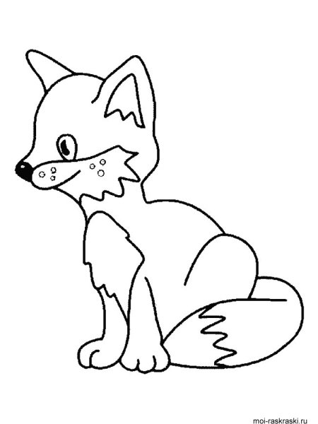 Раскраска лиса