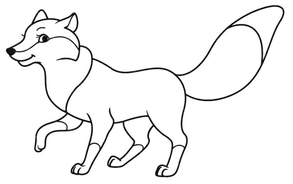 Лисичка раскраска для малышей