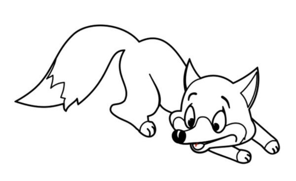 Раскраска лиса