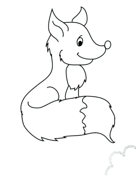 Раскраска лиса