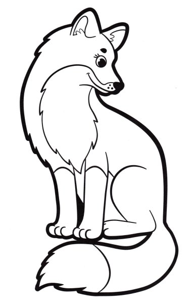 Лиса для раскрашивания