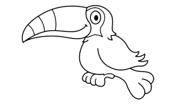 Тукан трафарет