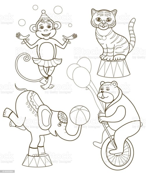 Цирк. Раскраска
