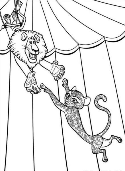 Цирковое представление раскраска