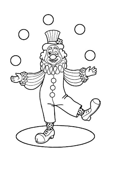 Штриховка на тему цирк