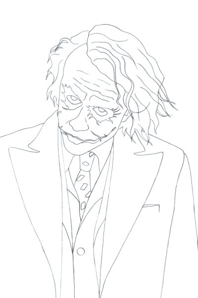 Джокер нарисован ручкой