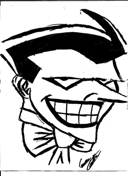 Маска Джокера карандашом