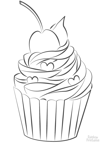 Капкейк раскраска