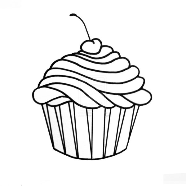 Рисунки для срисовки пироженки