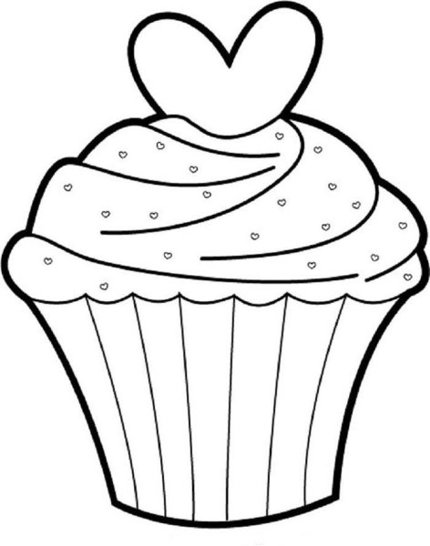 Раскраска кексики и тортики
