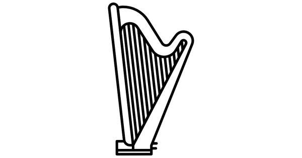 Арфа музыкальный инструмент рисунок