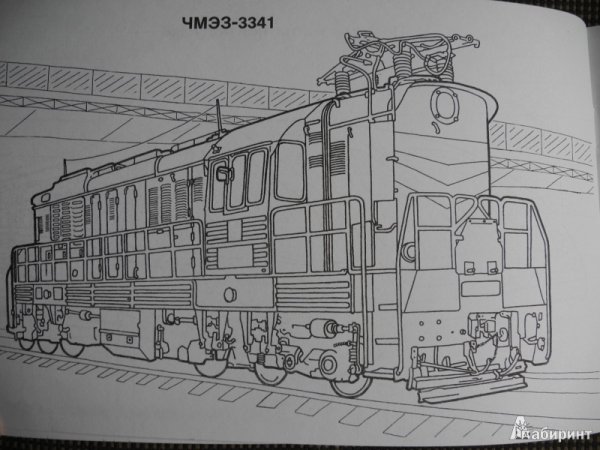 Тепловоз контур штрих