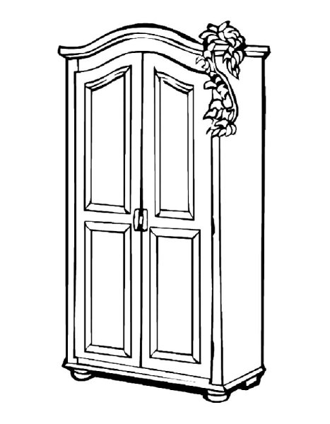 Раскраска шкаф для одежды