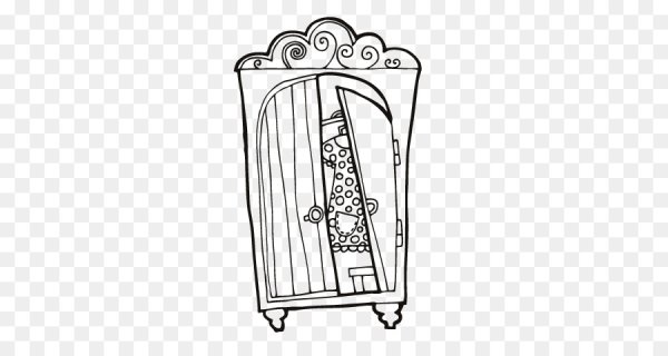 Книжный шкаф раскраска для детей