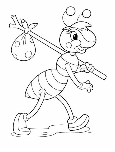 Муравьишка раскраска