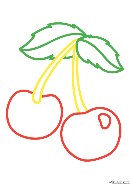 Раскраска Вишенка для детей