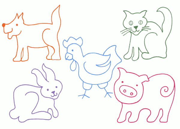 Трафарет домашние животные