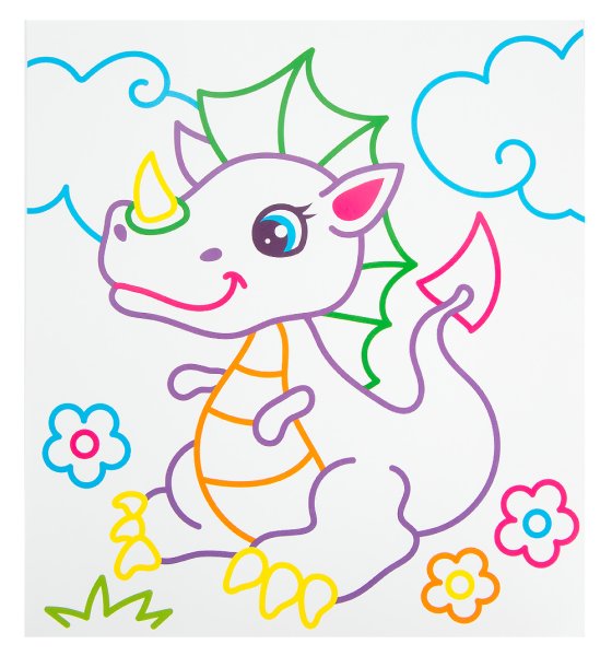 Раскраски с разноцветным контуром