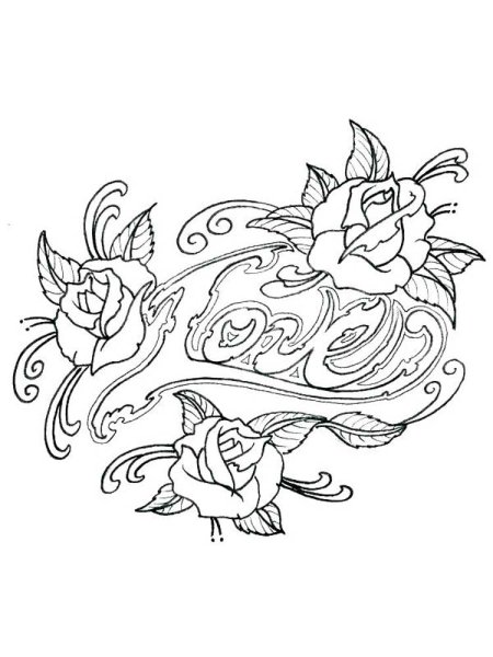 Красивые раскраски тату