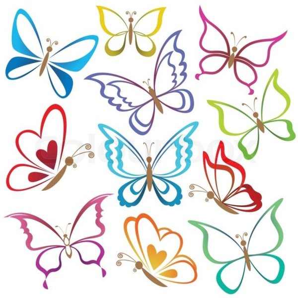 Векторные бабочки для печати