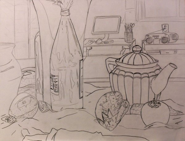 Натюрморт контур