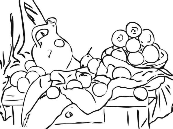 Сонет холст на картоне с контуром натюрморт 30 на 40