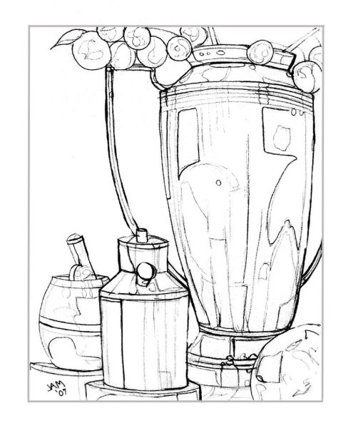 Натюрморт контурный