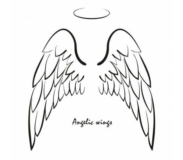 Крылья ангела контур