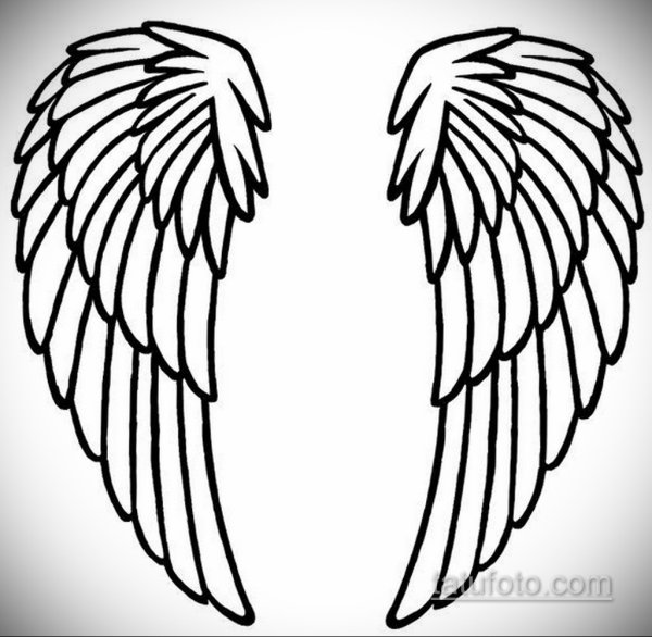 Крылья трафарет