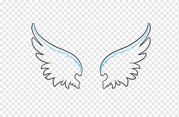 Крылья ангела контур