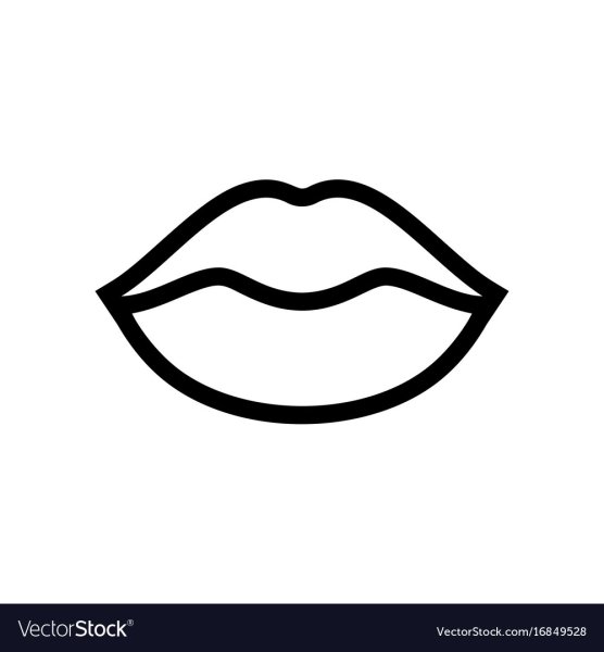 Губы контур