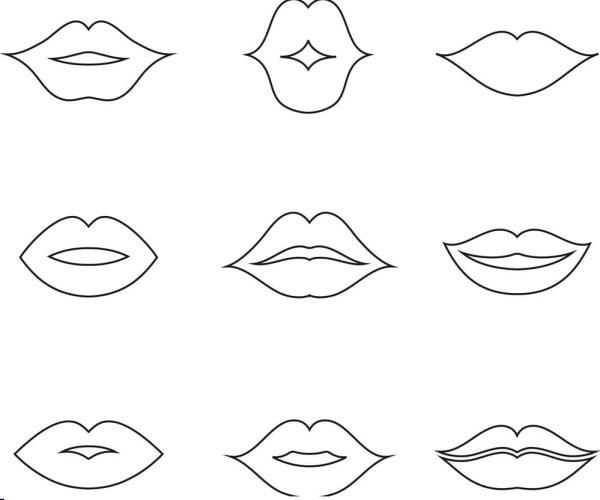 Губы раскраска