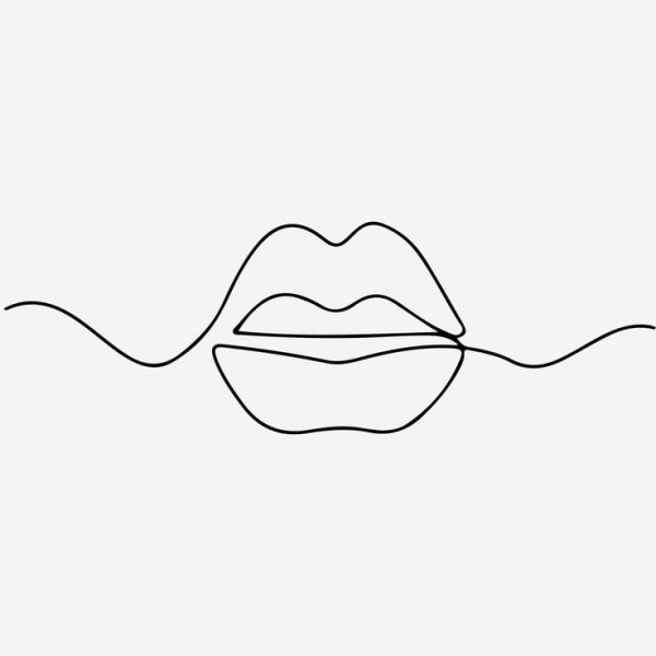 Губы контур вектор