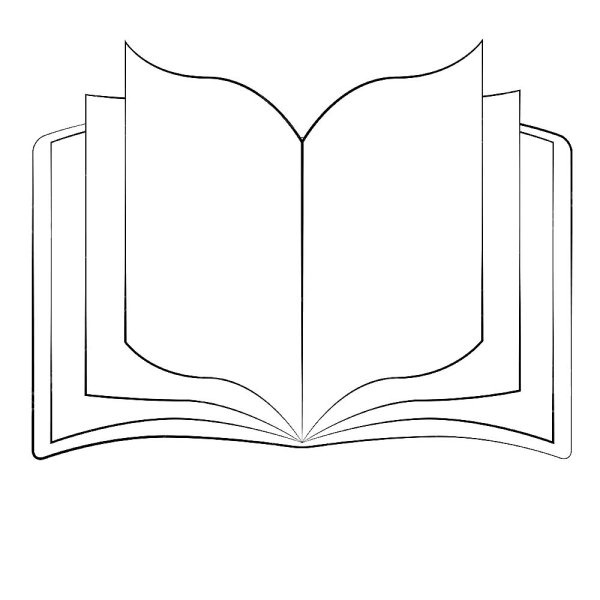 Открытая книга раскраска