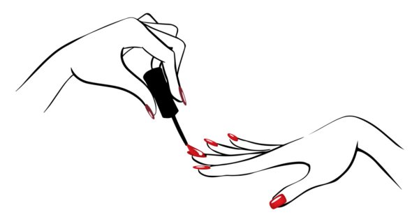 Силуэт руки с ногтями