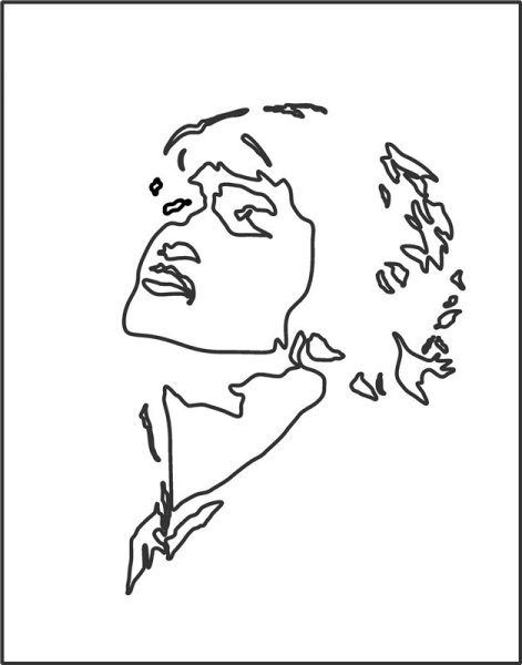 Виктор Цой трафарет