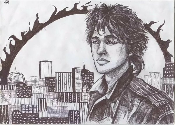 Виктор Цой для срисовки