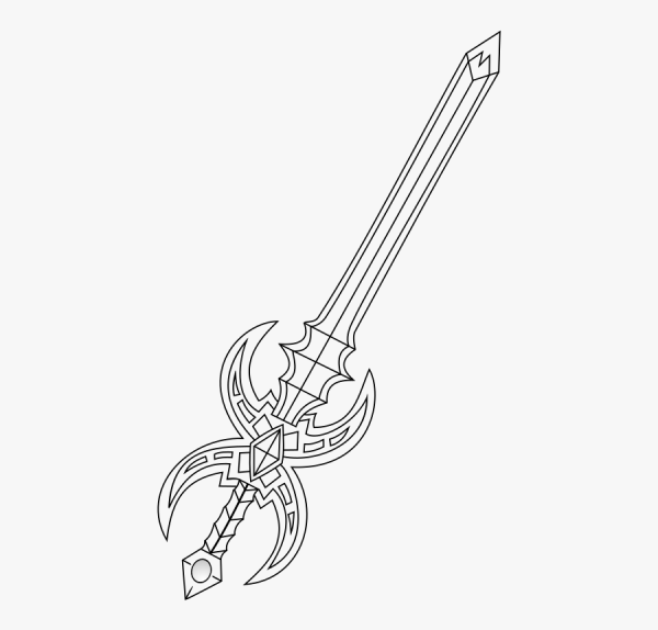 Меч раскраска