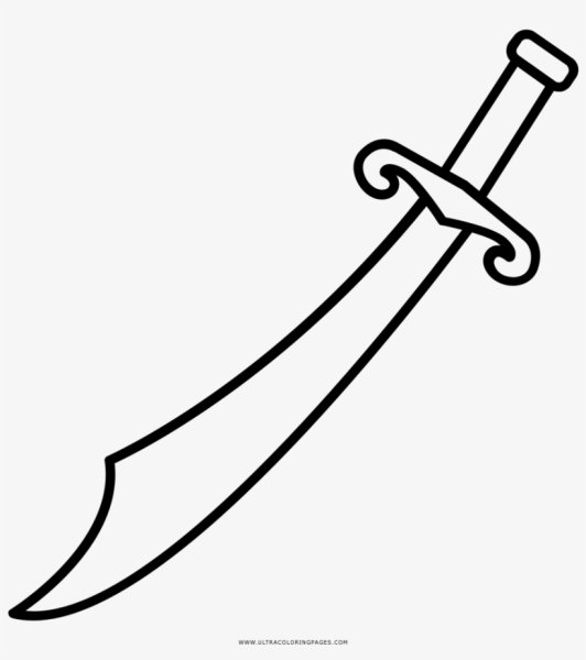 Сабля трафарет