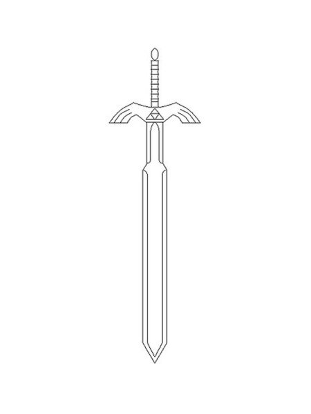 Меч раскраска