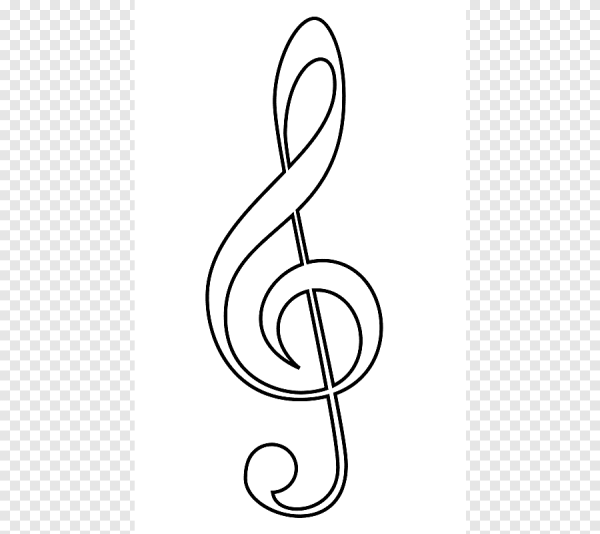 Контур Ноты на прозрачном фоне