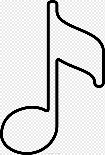 Ноты картинка для детей раскраска