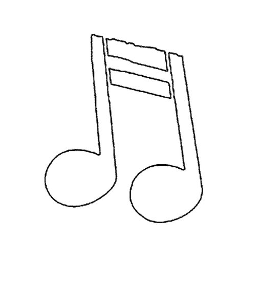 Музыкальный ключ трафарет