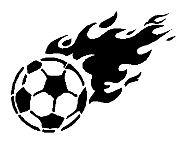 Трафарет футболиста